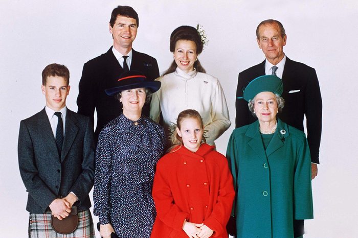 Princess Anne AND Tim Laurence WITH HIS MOTHER, Prince Philip, Peter Phillips, Zara Phillips AND Queen Elizabeth II