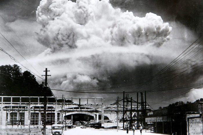 The nuclear bombing of Nagasaki, Japan, 9th August 1945 during world war two.