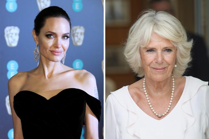 Angelina Jolie accessorizes her look with Princess Diana's