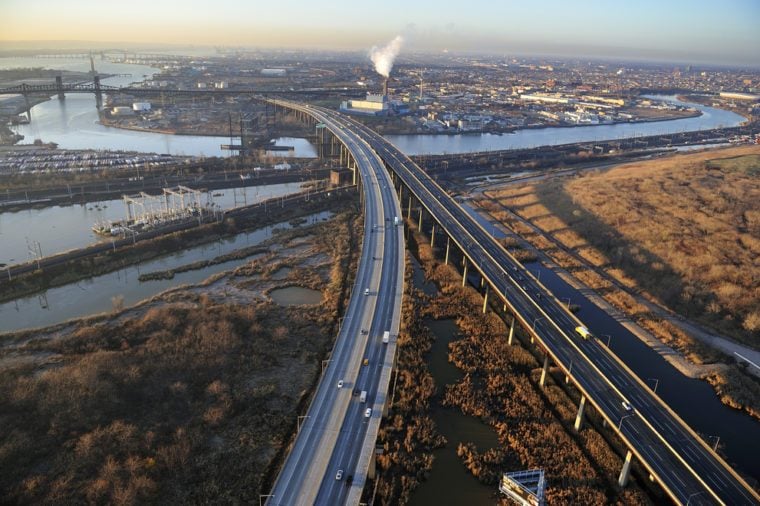 Aerial view of New Jersey Turnpike, New Jersey