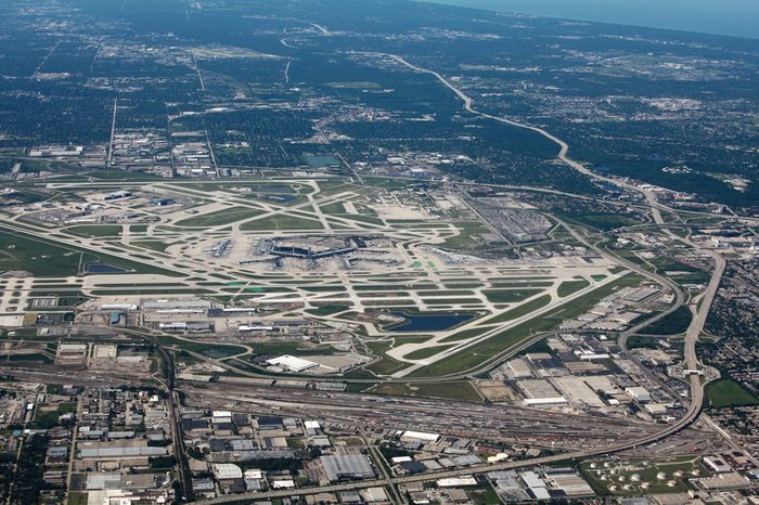 Aerial view of Chicago's O'Hare airport