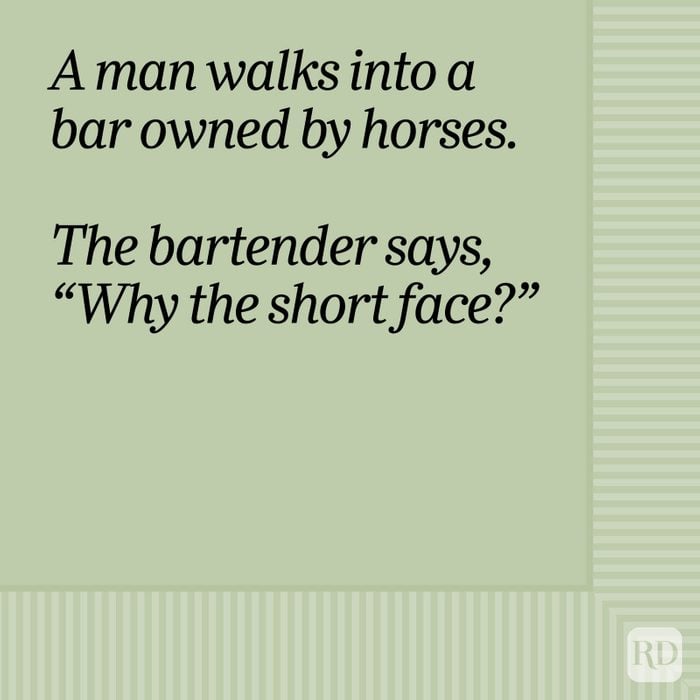 A Man Walks Into A Bar Owned By Horses Bar Joke