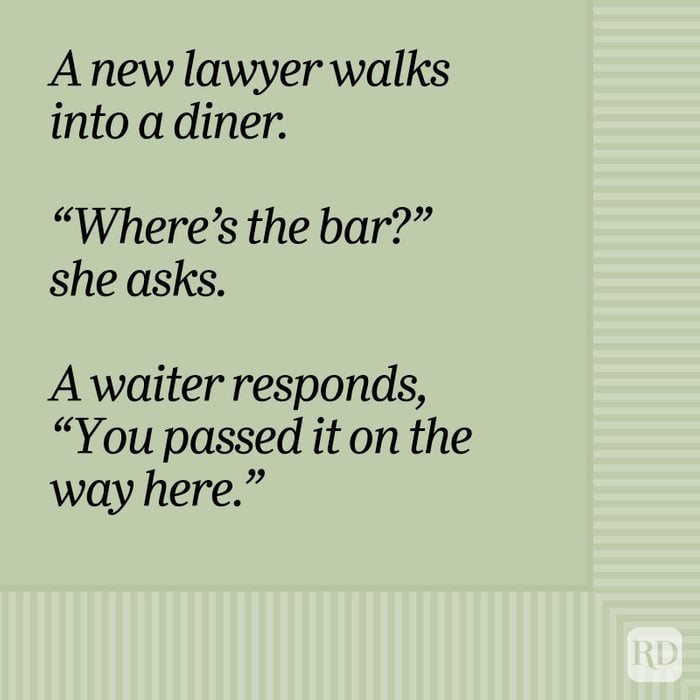 A New Lawyer Walks Into A Diner Bar Joke