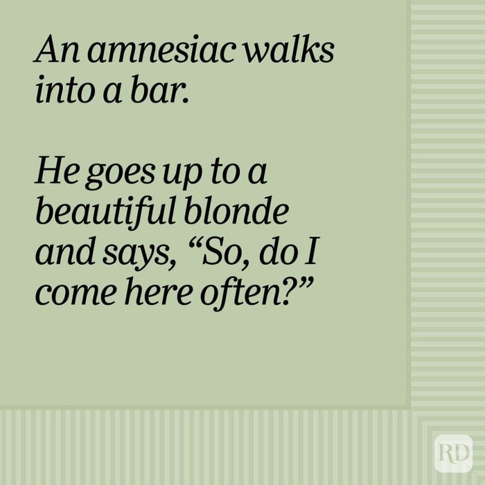 An Amnesiac Walks Into A Bar Bar Joke