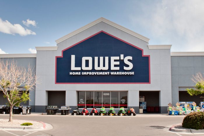 Lowe's Home Improvement Store Entrance on a sunny day