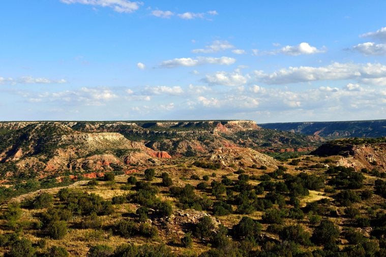 Wide open landscape, Palo Duro Canyon State Park, Texas, USA