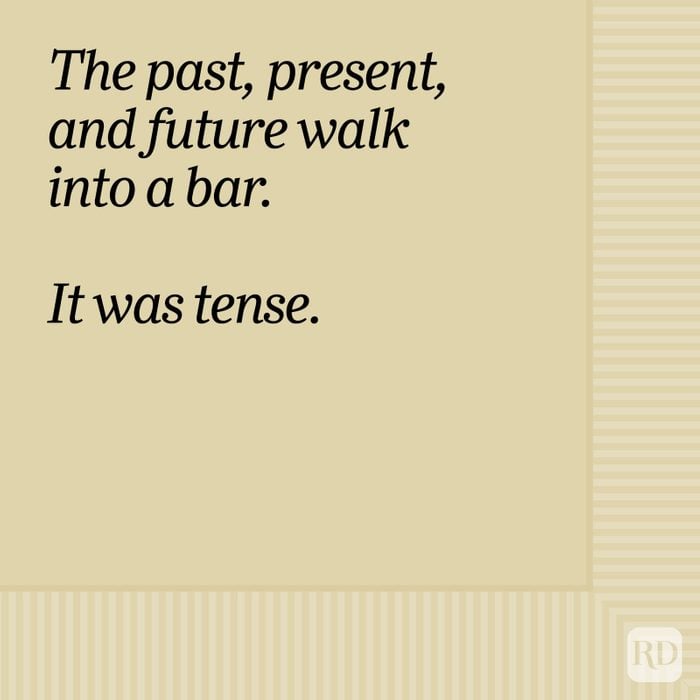 The Past, Present, And Future Walk Into A Bar Bar Joke
