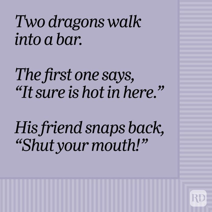 Two Dragons Walk Into A Bar Bar Joke