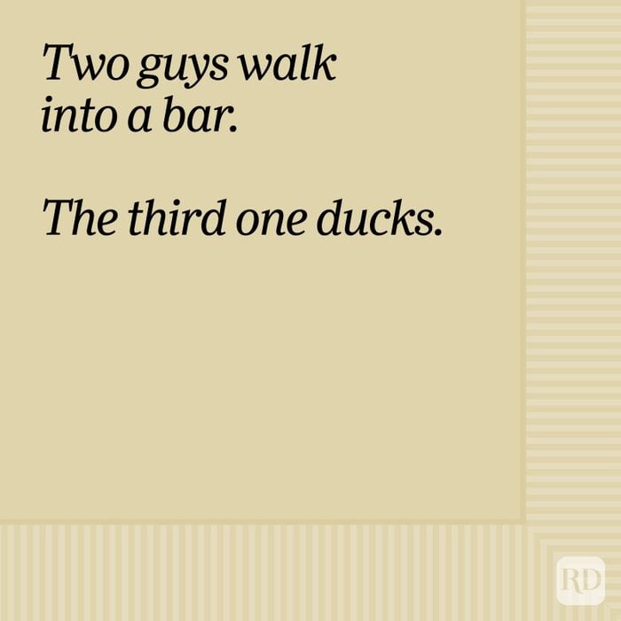 Two Guys Walk Into A Bar Bar Joke