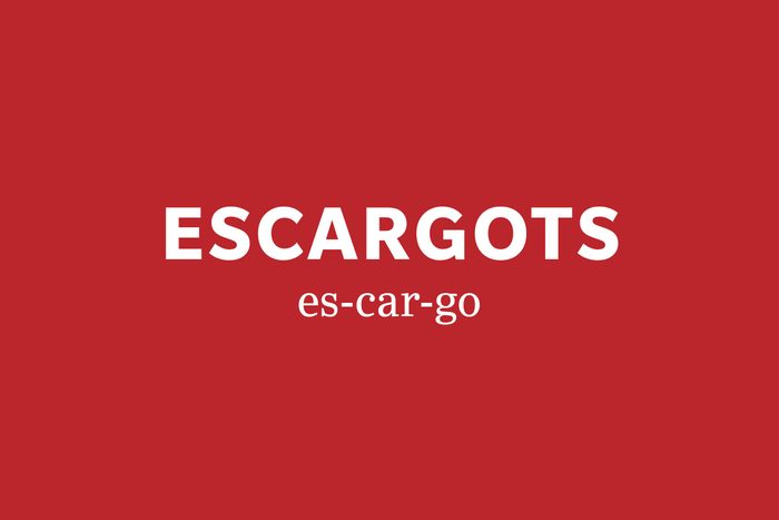 escargots pronunciation