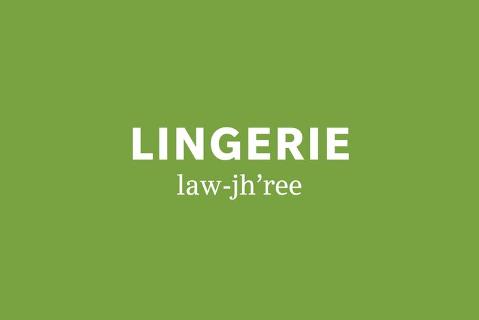 lingerie pronunciation