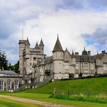 Scenic summer view of Balmoral castle, summer home of the British royal family