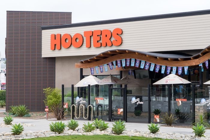 Hooters exterior and logo. Hooters is a casual dining restaurant chain in the United States.