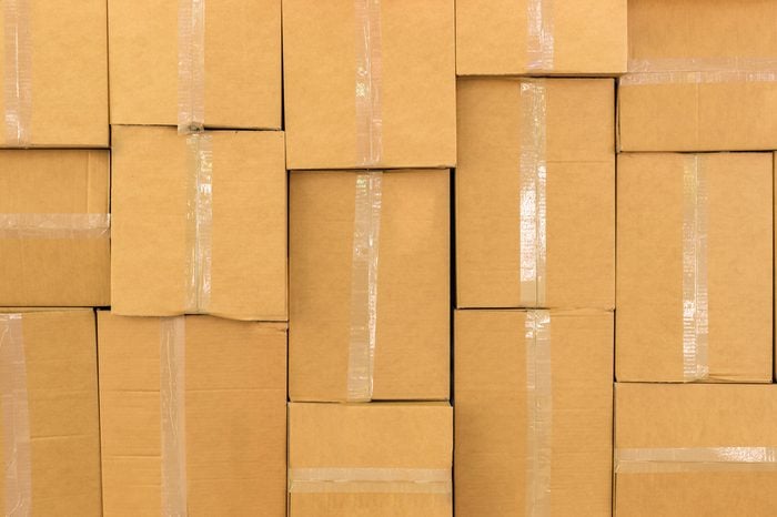 stack up of cardboard boxes for background