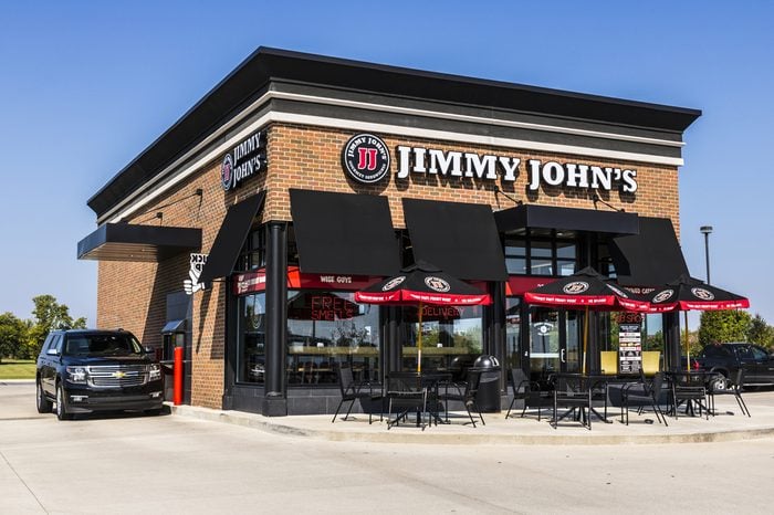 Jimmy John's Gourmet Sandwich Restaurant. Jimmy John's is known for their fast delivery
