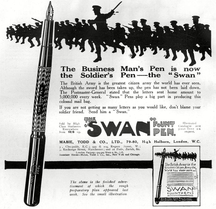 Advertisement For Swan Fountain Pens