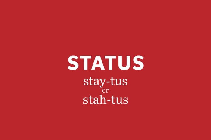 status pronunciation