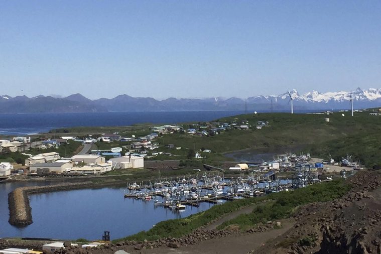 This photo provided by Andy Varner, city administrator for Sand Point, Alaska, shows the city's harbor. The small, isolated town at the edge of Alaska's Aleutian Islands had no police oversight for several days after its three officers quit in quick succession and its police chief resigned. Officials say the predicament that befell Sand Point illustrates the persistent challenges of hiring and retaining workers in rural parts of the vast state. Town officials say no big problems occurred when officers were absent