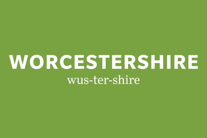 Worcestershire pronunciation