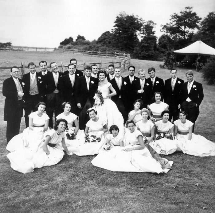 Group photo of Kennedy-Bouvier wedding in Rhode Island