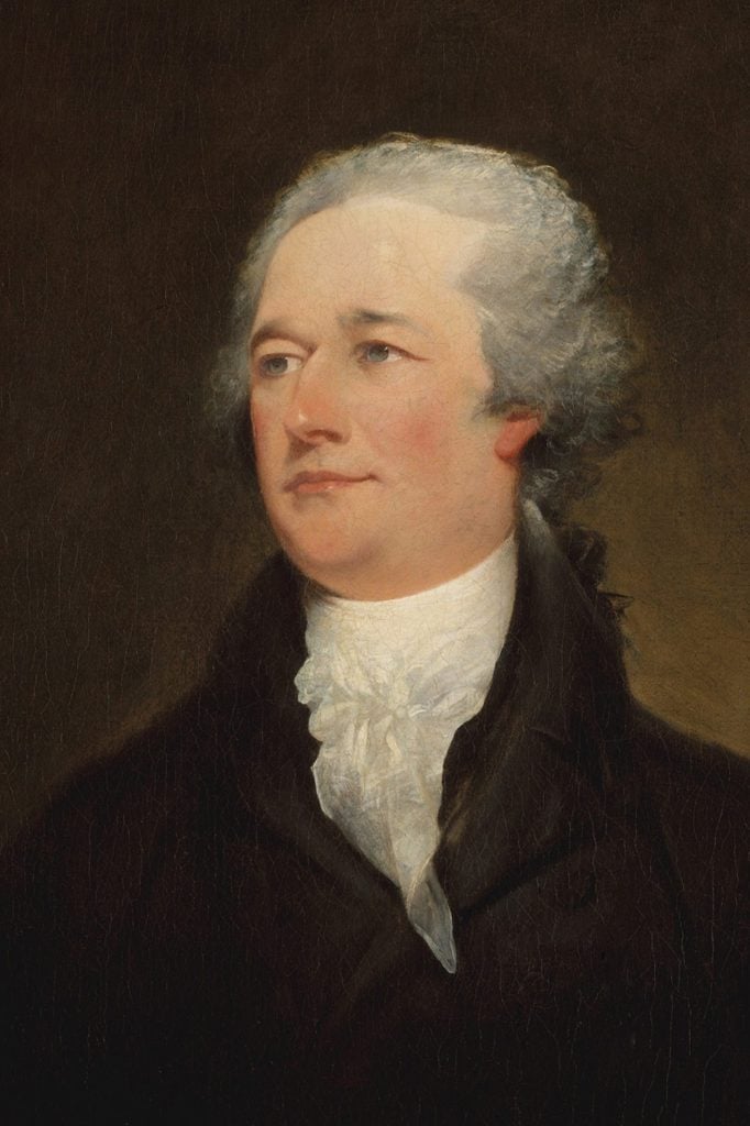 Mandatory Credit: Photo by Everett/Shutterstock (10410351a) Alexander Hamilton, by John Trumbull, 1804-06, American painting, oil on canvas. This painting is one of a series of Hamilton portraits Trumbull painted from 1804 to 1808, from Joseph Ceracchis marble sculpture of 1794.