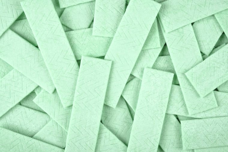 Textured background made out of many chewing gum plates
