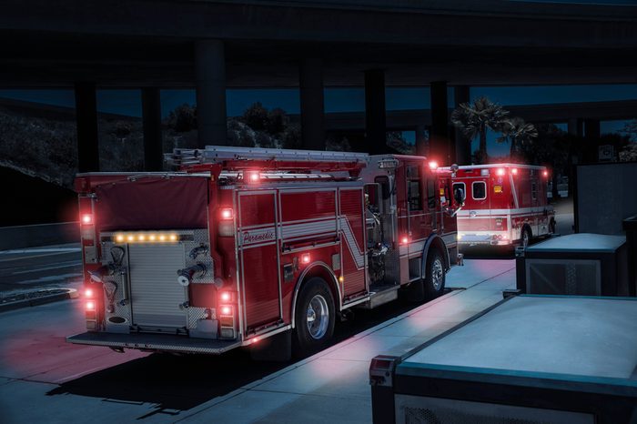 Fire Truck/Paramedics and Ambulance with Lights