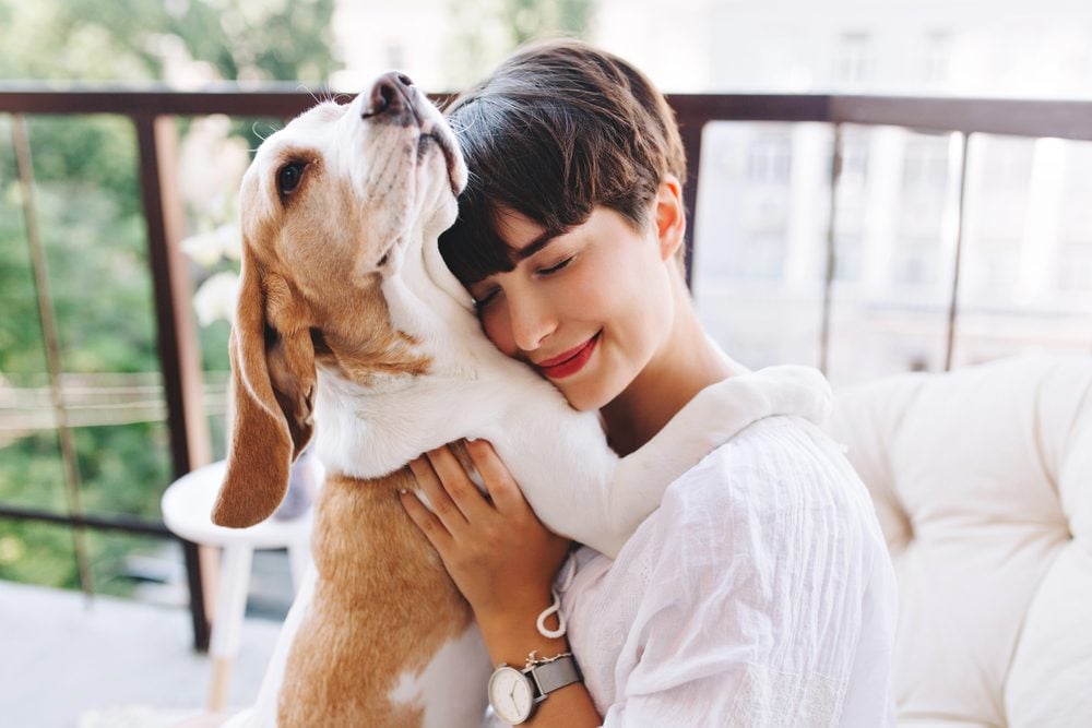 Womens Ladies T-Shirt Top WAKE UP HUG DOG GOOD DAY Pets Animals Cute Slogan Paws 