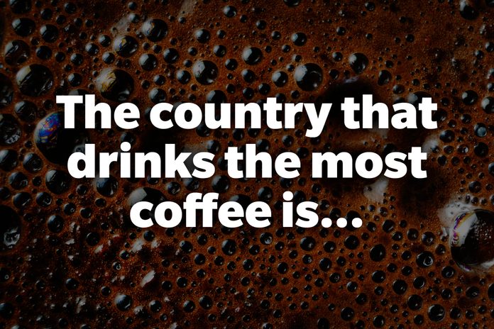 The country that drinks the most coffee is...