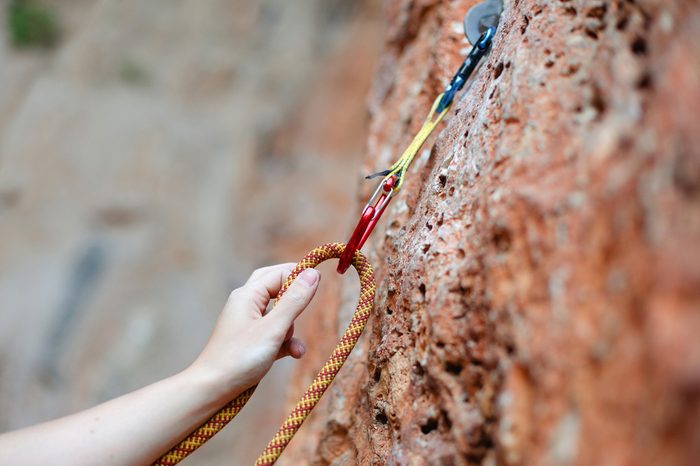 climbers hold and quick-draw