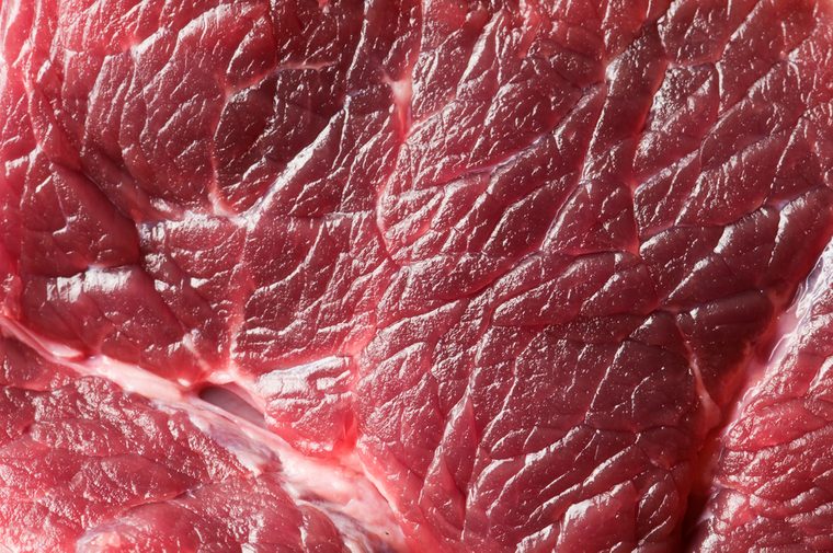 fresh beef piece in closeup