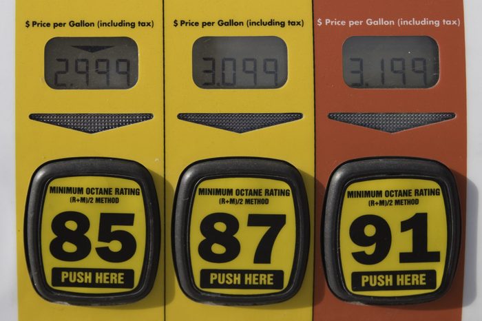 Price display on three different levels of gasoline in US dollars. Price gouging?