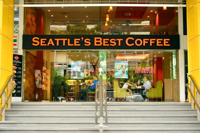 Seattle's Best Coffee facade on June 2, 2018 in Manila, Philippines. Seattle's Best Coffee LLC, an American coffee retailer and wholesaler, based in Seattle, Washington.