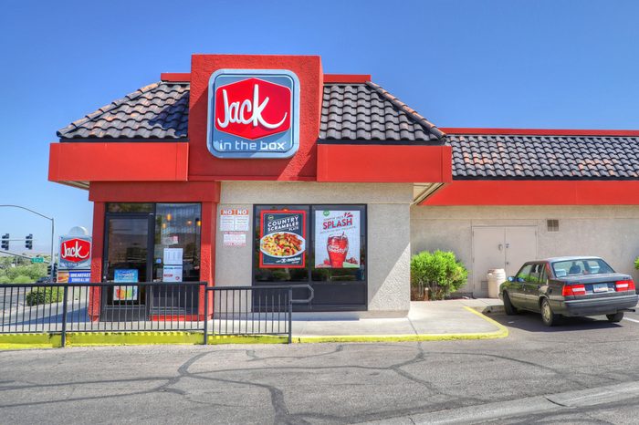 Jack in the Box fast food hamburger restaurant, Cottonwood Arizona USA, June 24, 2018