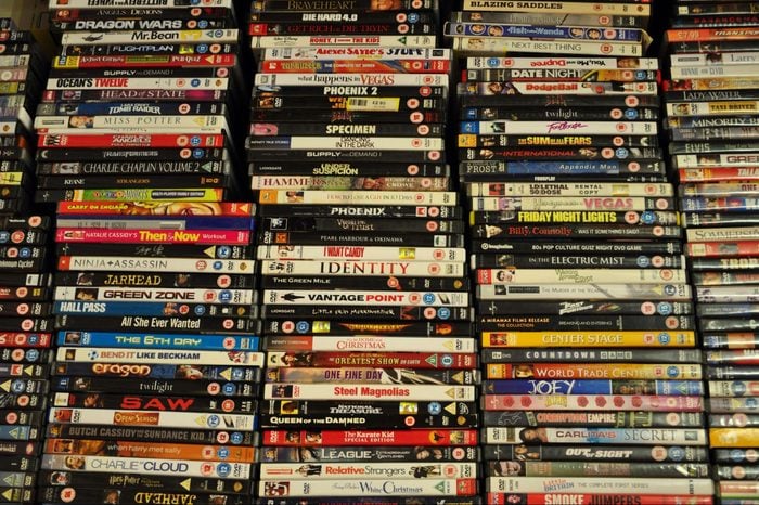Various Stacks of DVDs