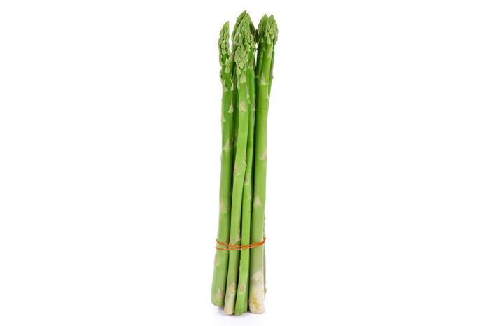fresh asparagus isolated on white
