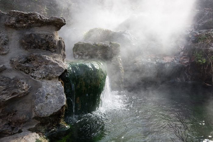 Mineral hot water in Hot Springs National Park in Arkansas