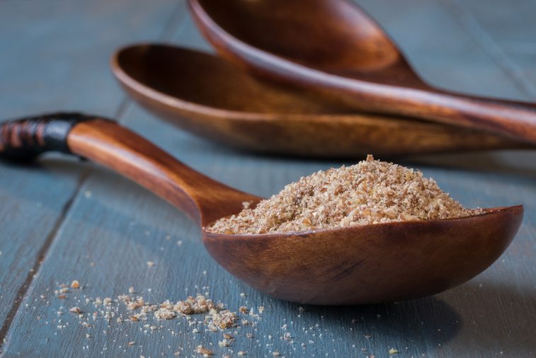 A spoonful of ground flaxseed