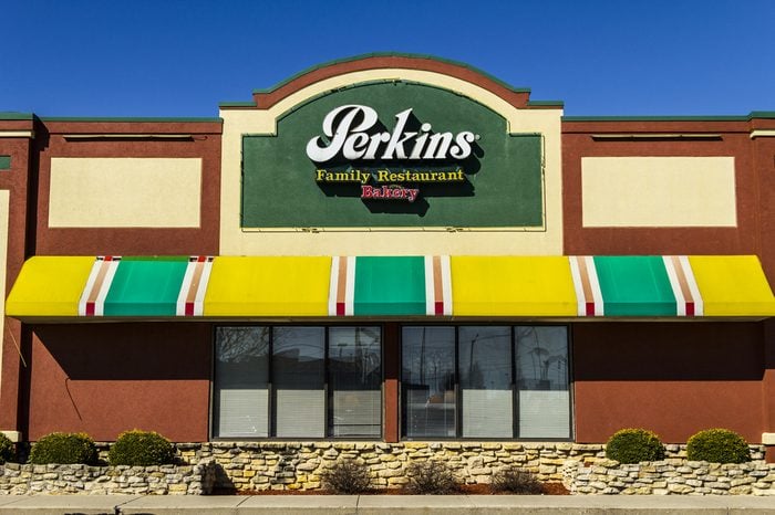 Muncie - Circa March 2017: Perkins Family Restaurant and Bakery Location. Perkins and Marie Callender's are sister restaurants II