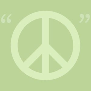 Peace symbol in quotes