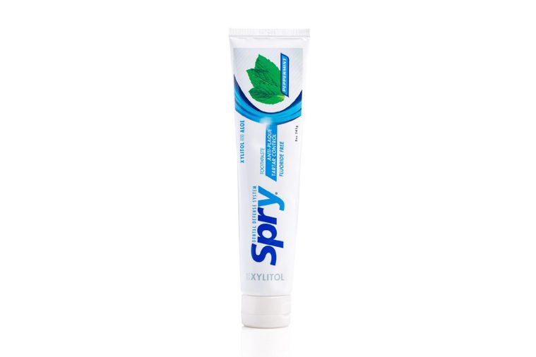 Spry Peppermint Xylitol Toothpaste, Flouride-Free