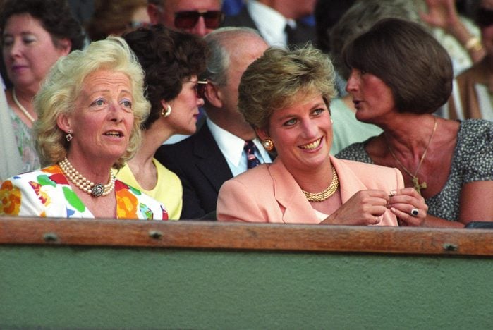 Various - 1993 Princess Diana at Wimbledon Tennis Championships with her mother Frances Shand Kydd
