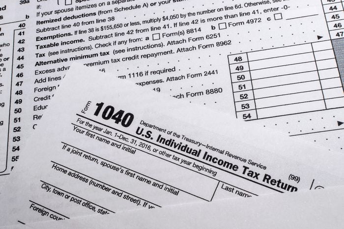 IRS Form 1040: US Individual Income Tax Return
