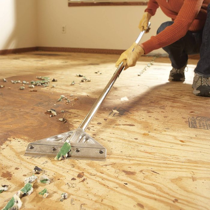 removing carpet inside home