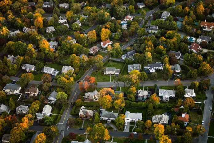 Aerial Photography Of Suburbs, Ny