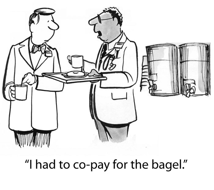 bagel co-pay cartoon