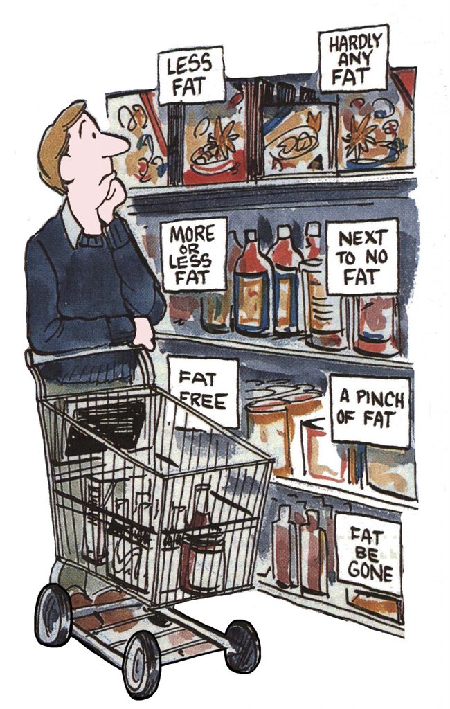 low fat options cartoon