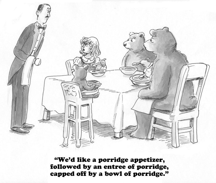 porridge bears restaurant cartoon