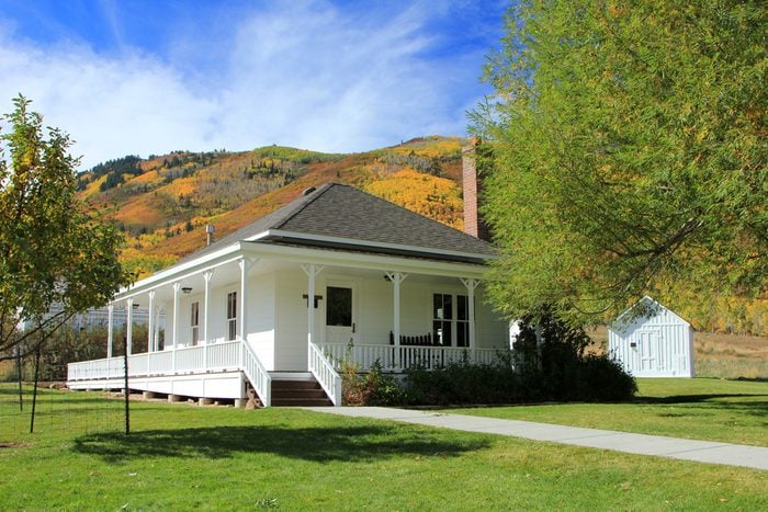 Historic farm house in Park City, Utah, USA.