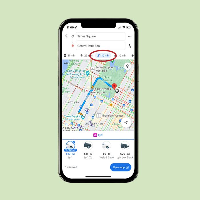ride share options on google maps